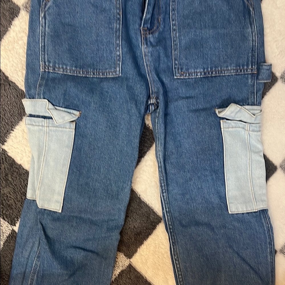 PacSun Blue Boyfriend  carpenter Jeans with Classic Denim Style - Picture 3 of 5